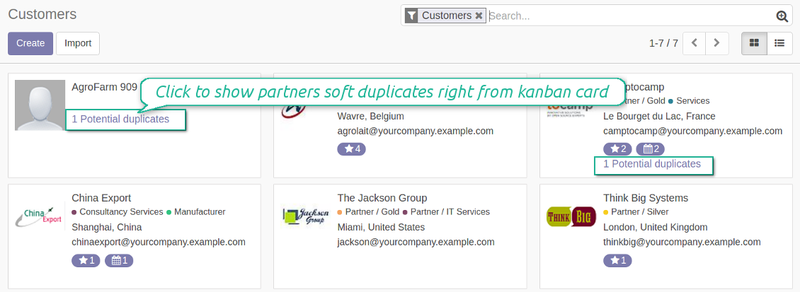 Duplicates kanban view