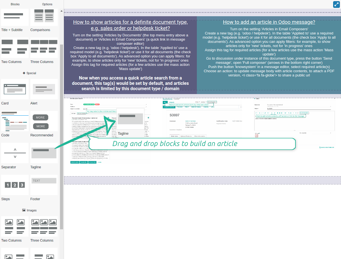 Articles HTML editor