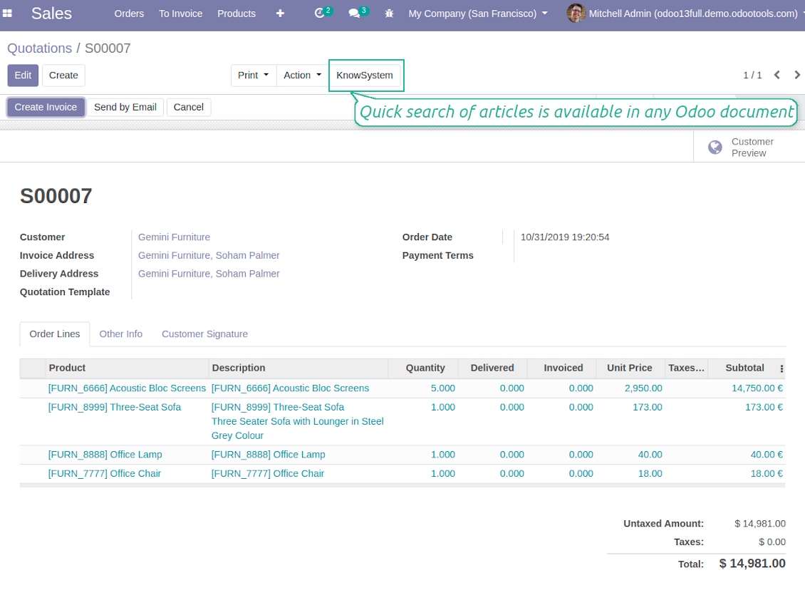 Articles quick search