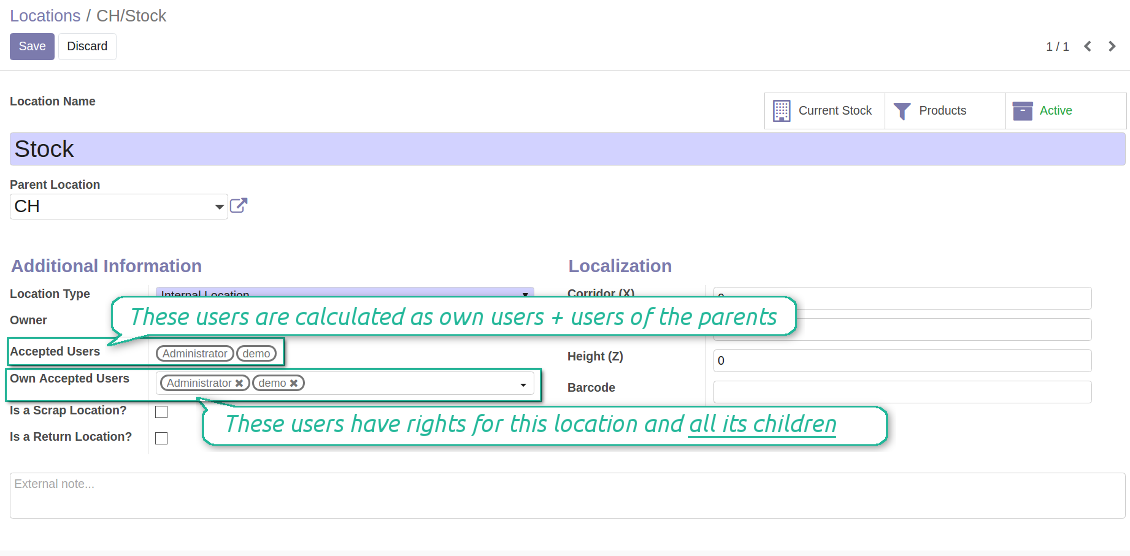 Locations accepted users