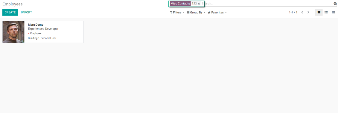 Search by misc contact data