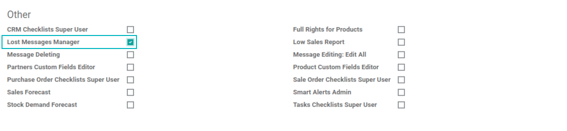 Odoo lost messages admin