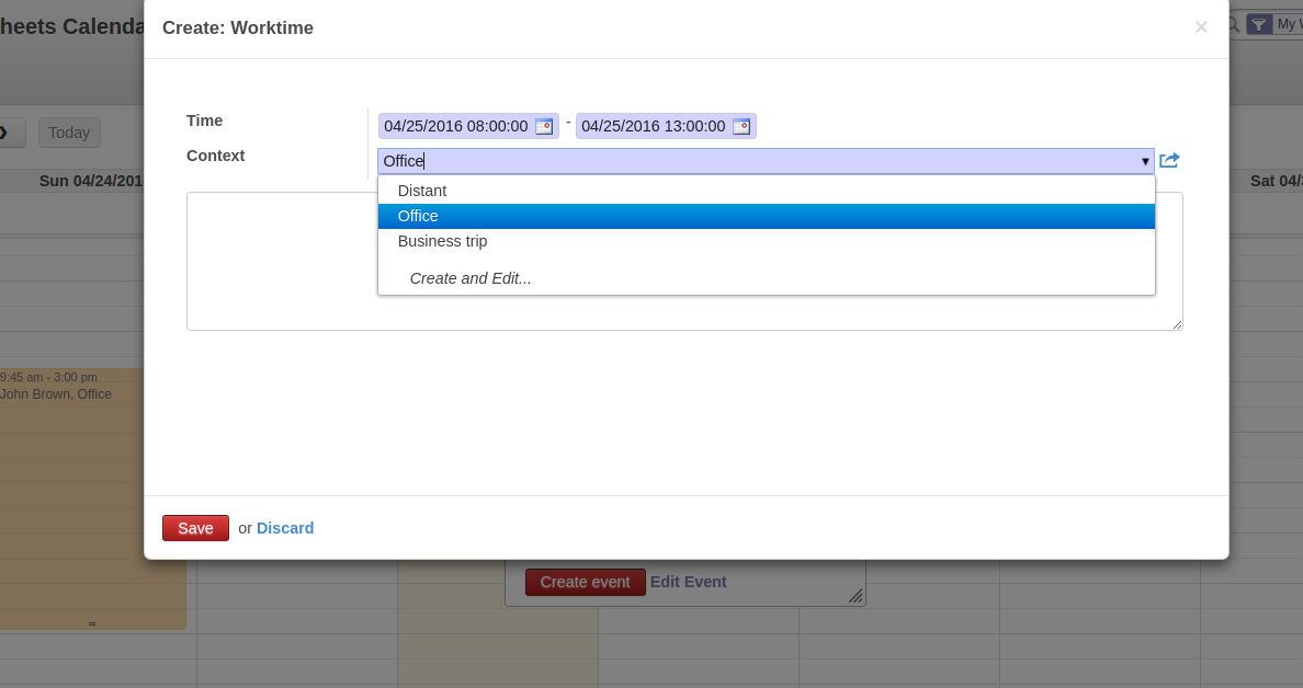 Odoo Plan working time