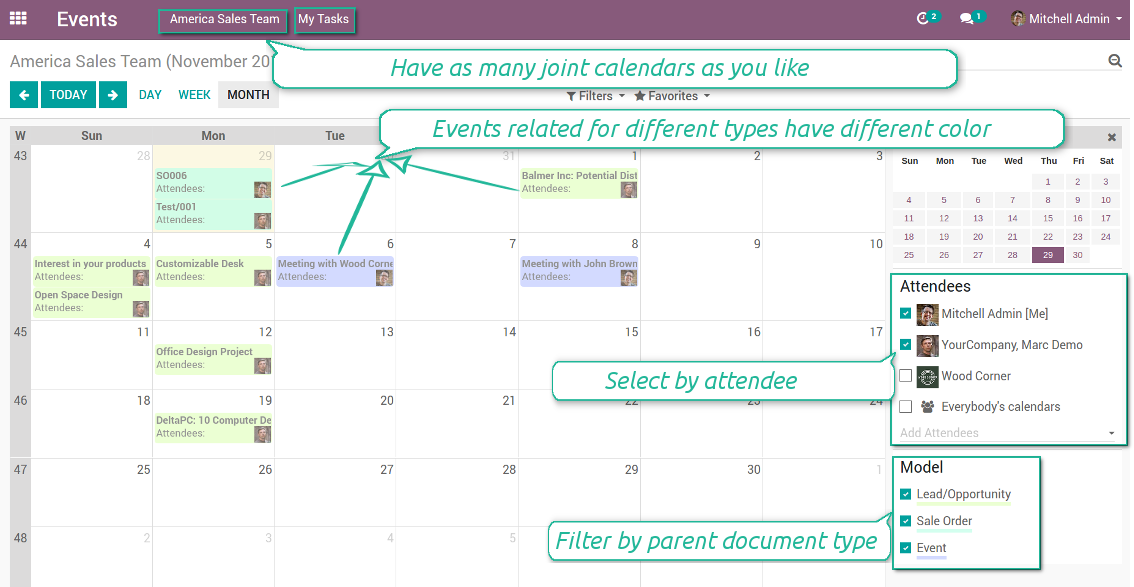 Odoo Joint Calendar