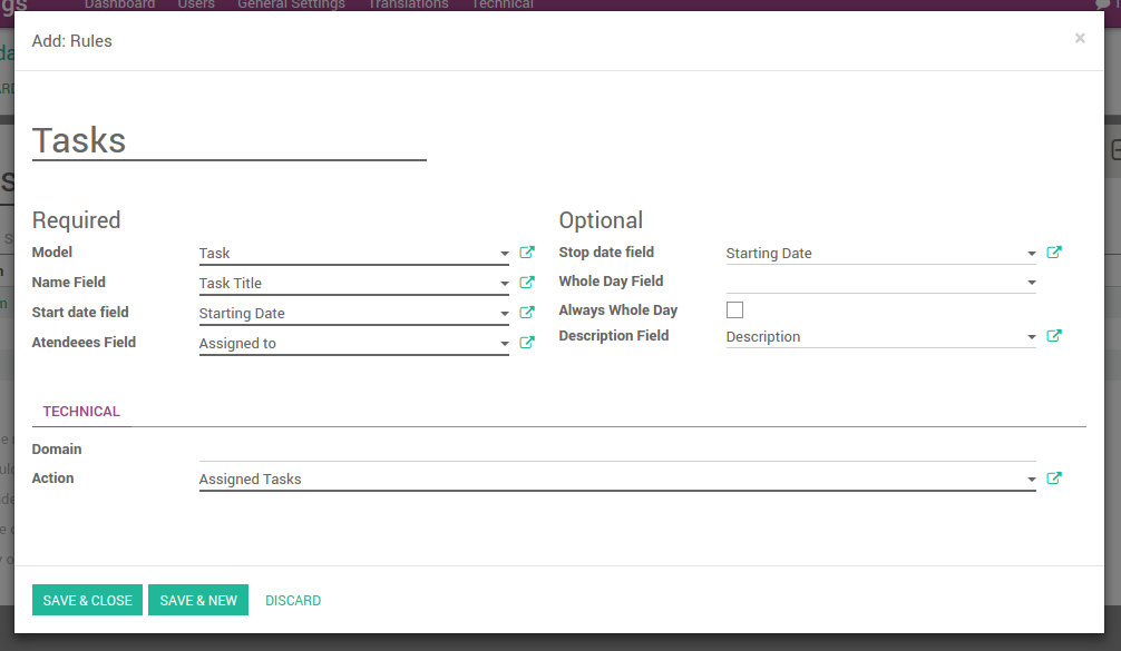 Odoo joint tasks