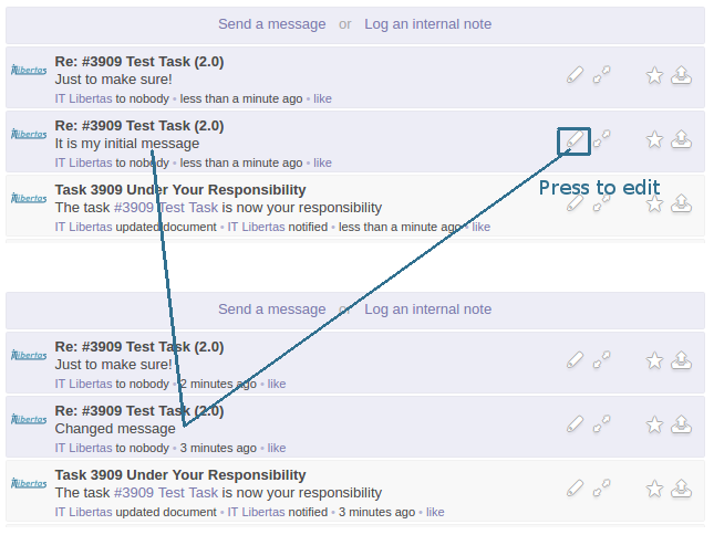 Odoo Update Comments