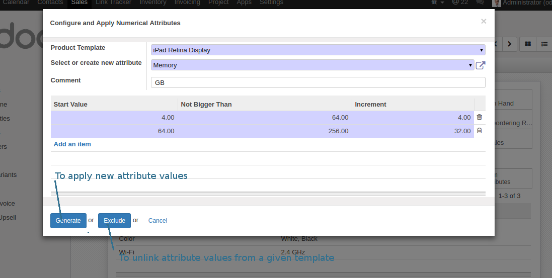 Odoo configure batch creation of numerical attribute values