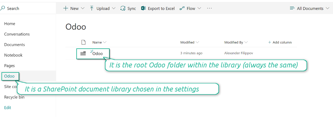 Onedrive root directory