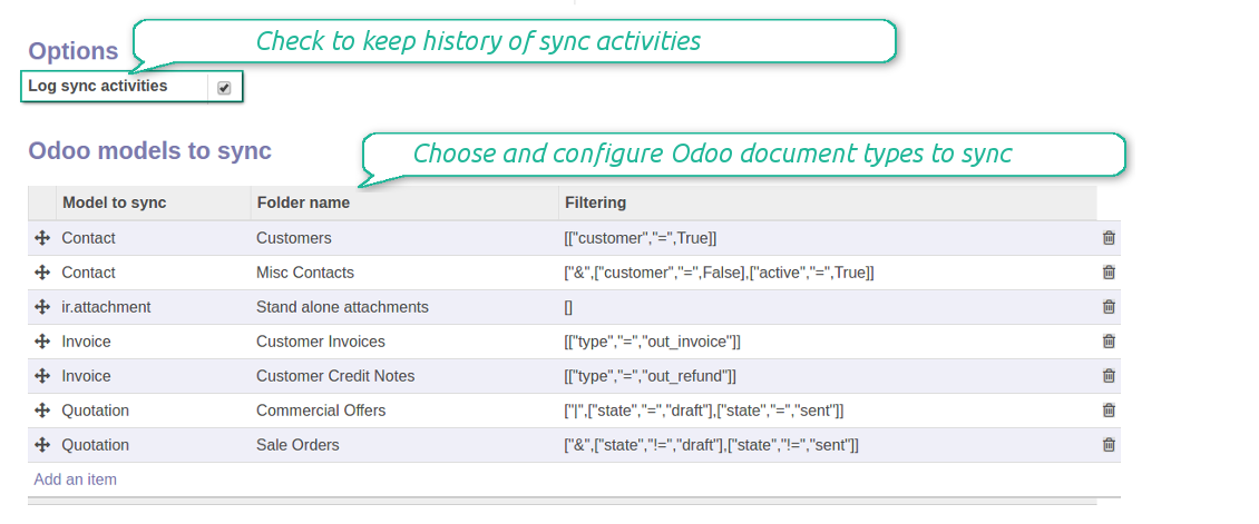 Onedrive models structure