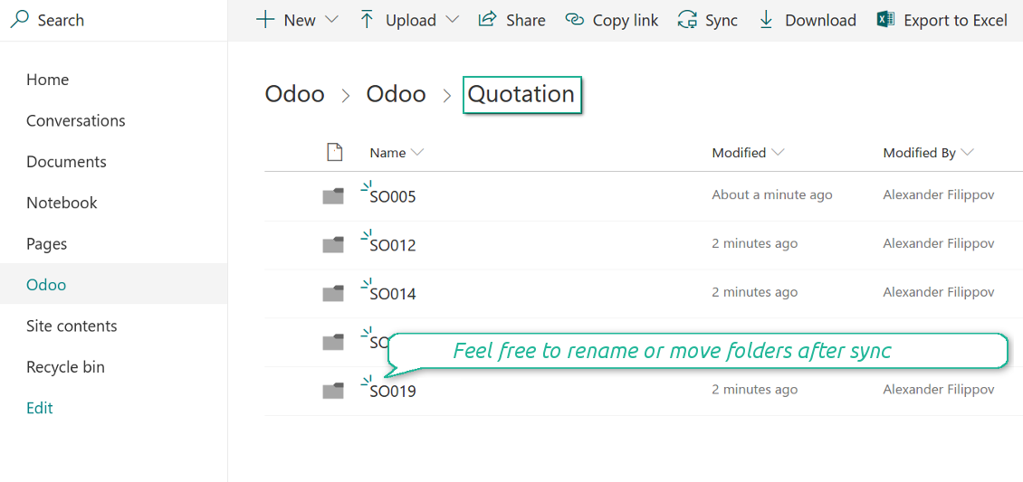 Onedrive object directory