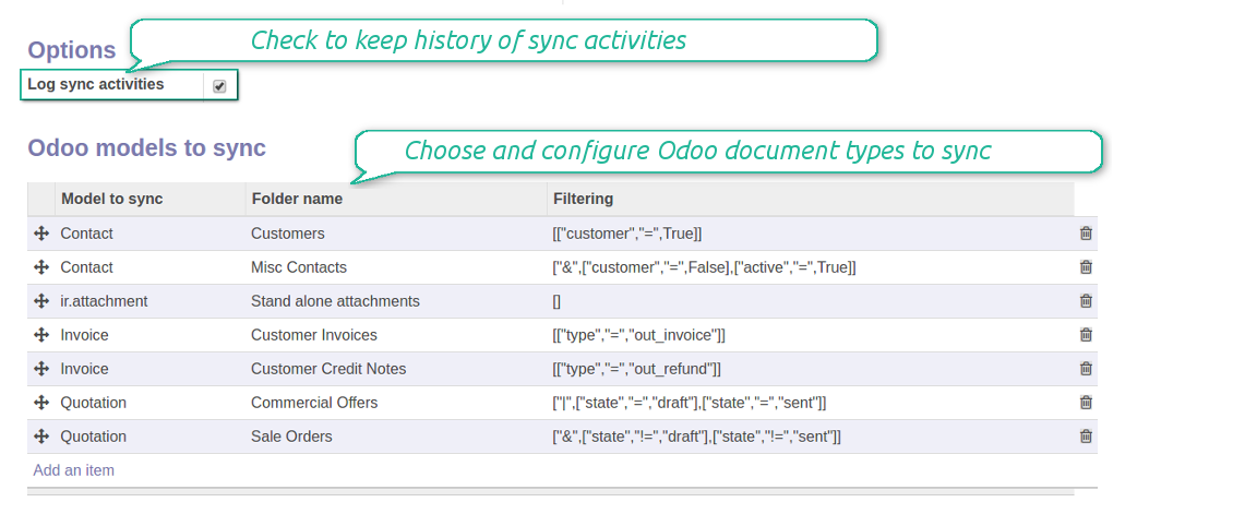 OwnCloud / NextCloud models structure