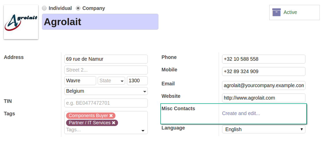 Multiple contact details for Odoo contacts