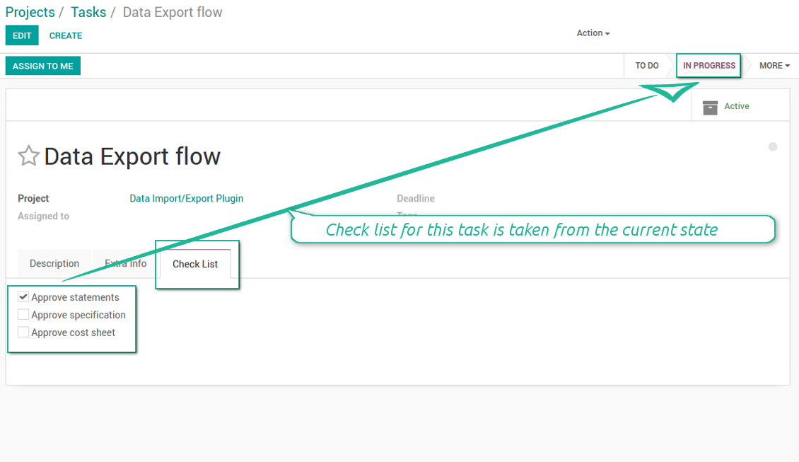 Task check points