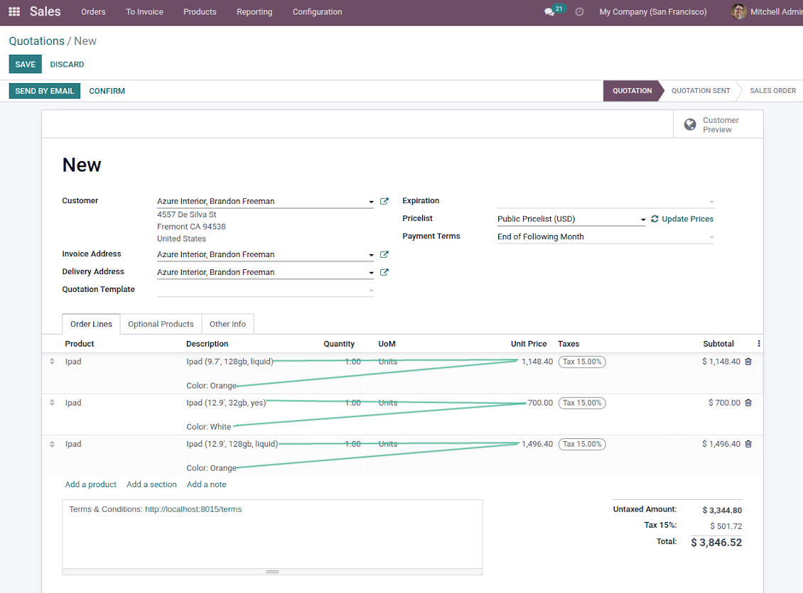 Advanced pricing for Odoo sale orders