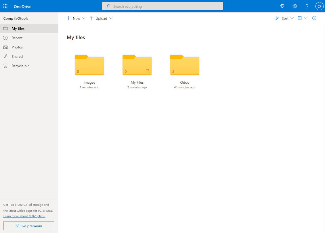 Odoo root folder in OneDrive / SharePoint