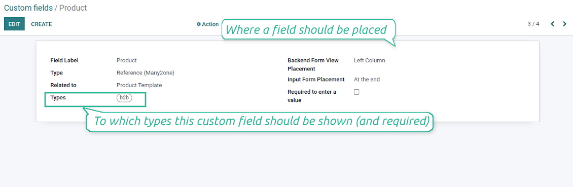 Custom fields depend on CRM lead types