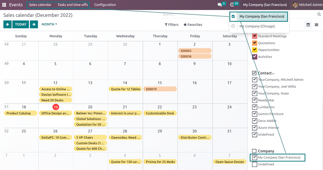 Odoo Joint Calendar