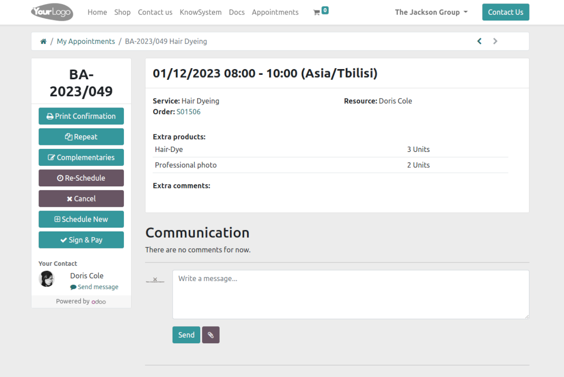 Appointment portal full details