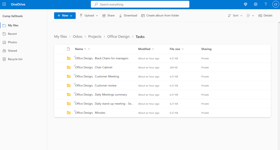 Odoo OneDrive / SharePoint Odoo Integration