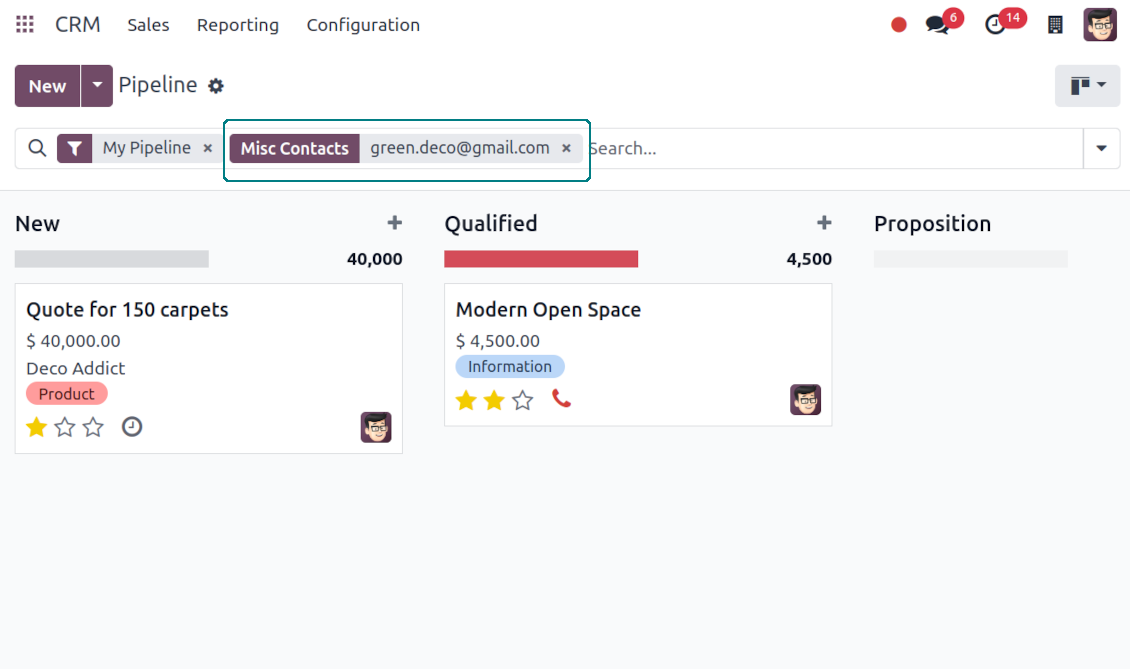 Search by misc contact data