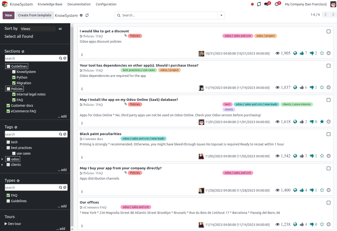 Odoo KMS Interface
