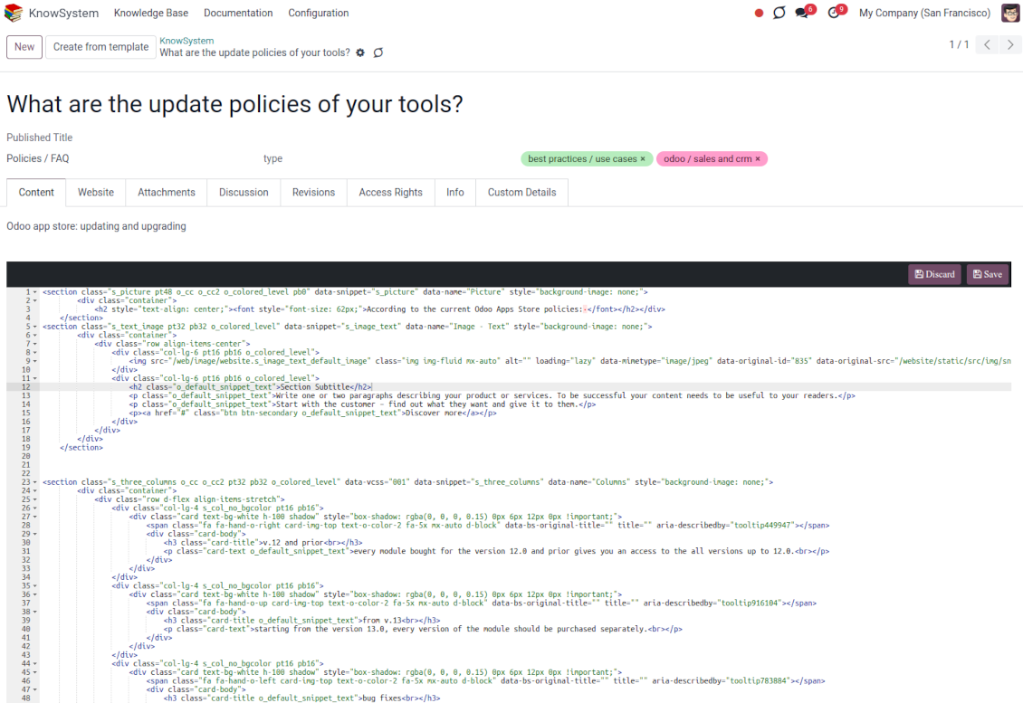 Switch to the XML editor