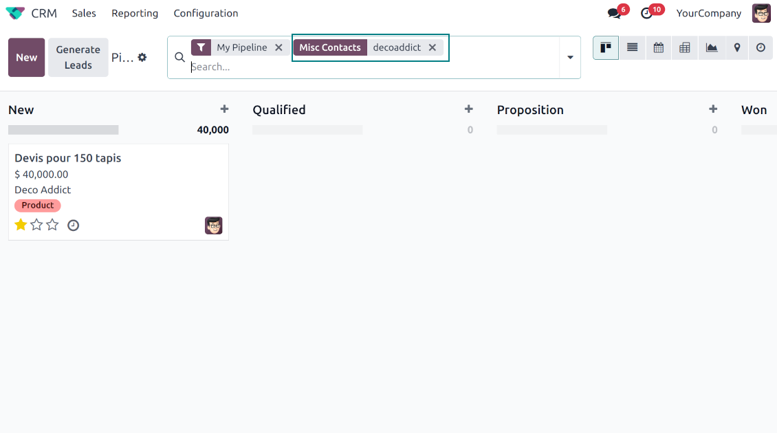 Search by misc contact data
