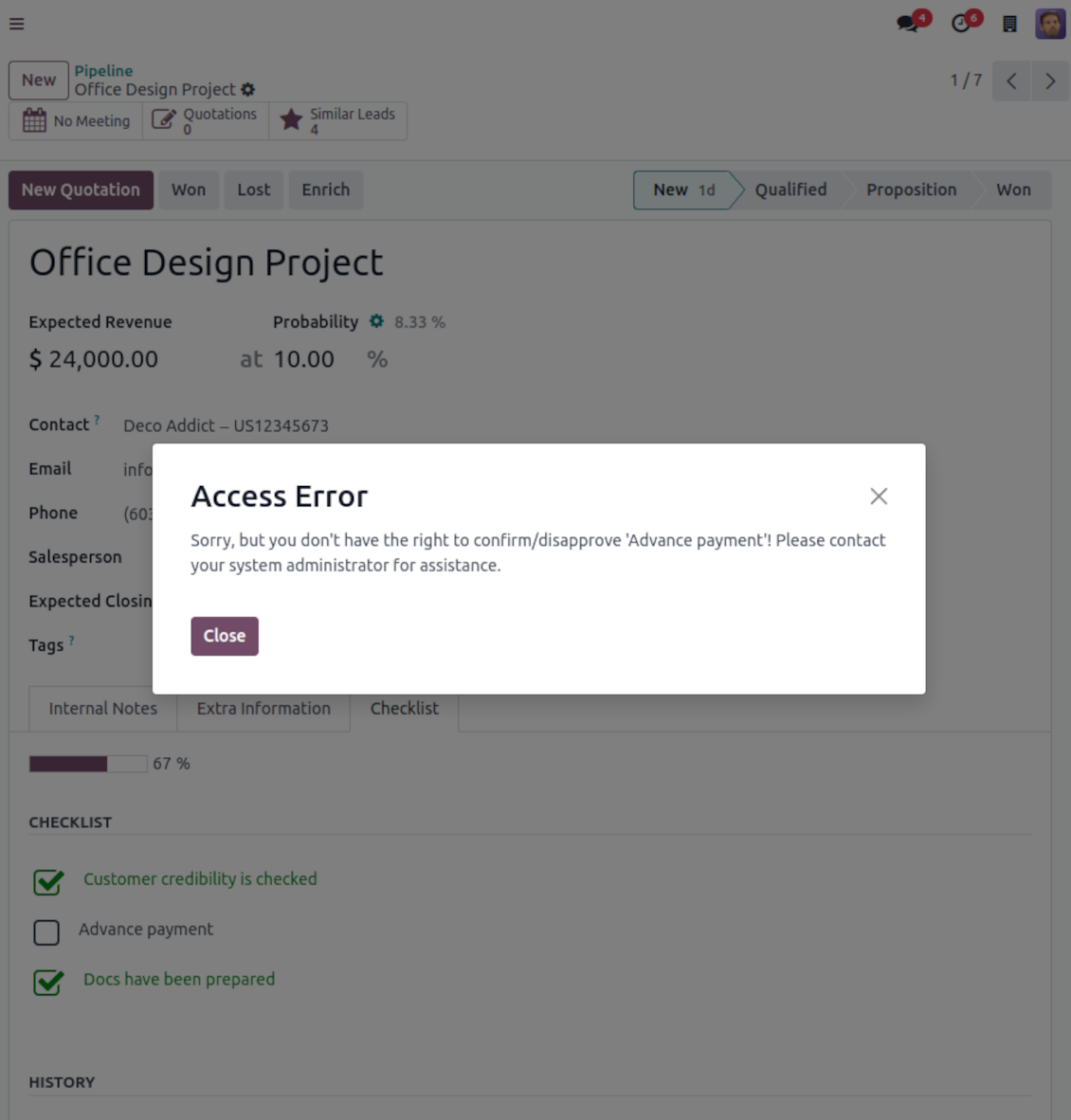 User groups per CRM checkpoint