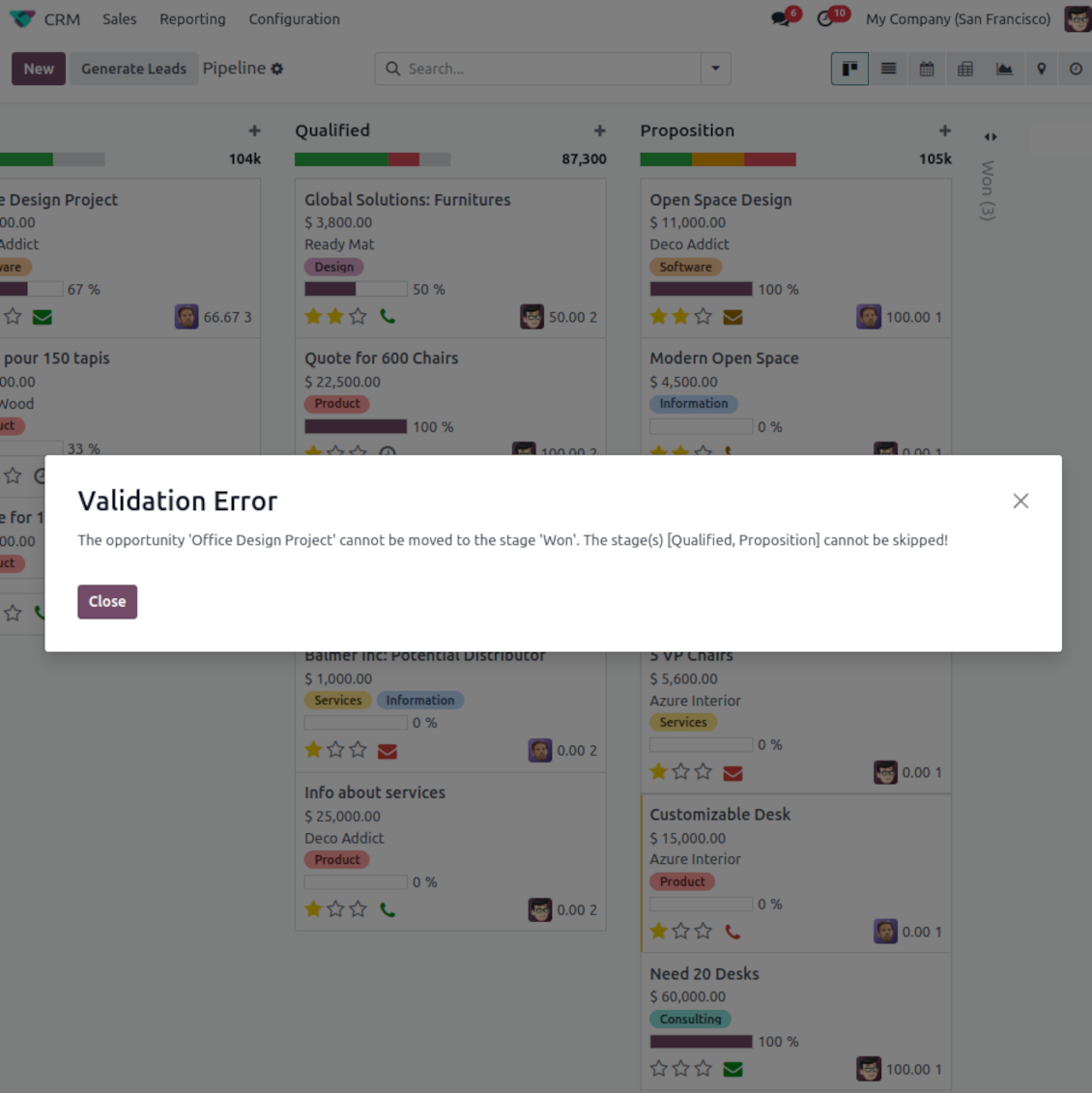 CRM: no state skipping