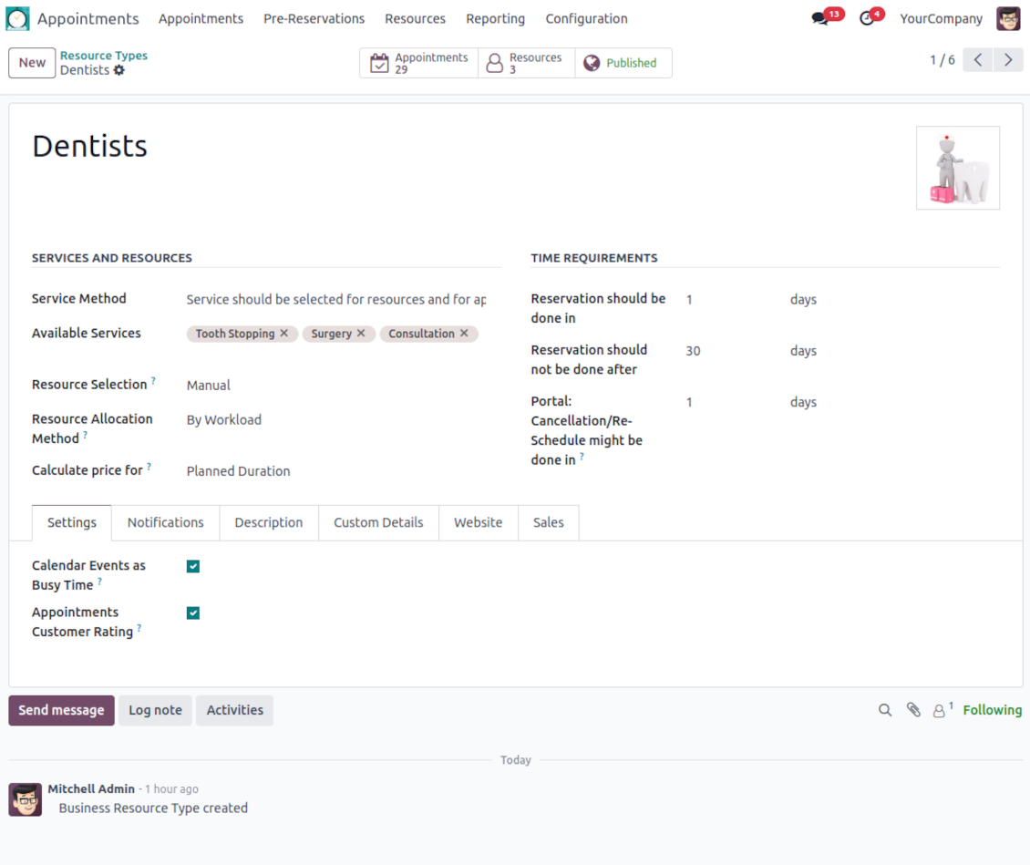 Service business setup