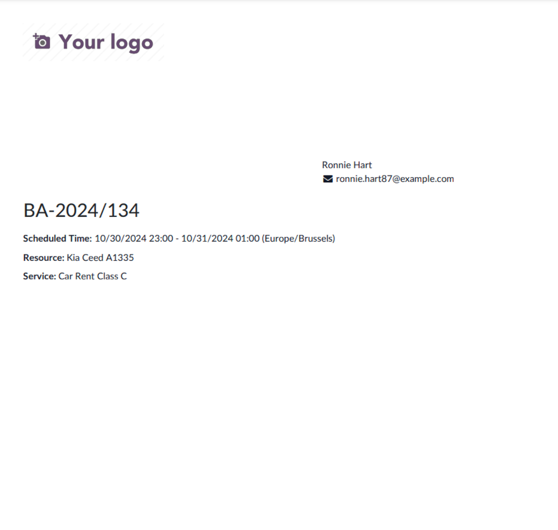 Appointment printing PDF form