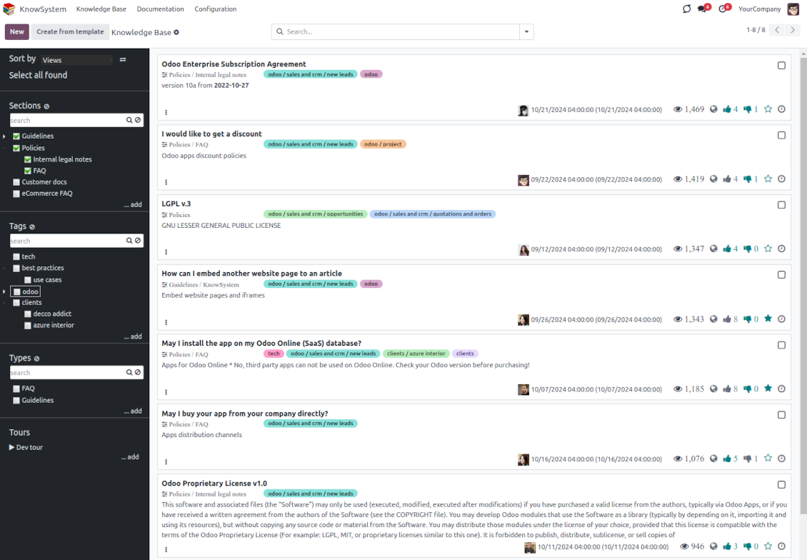 Odoo KMS Interface