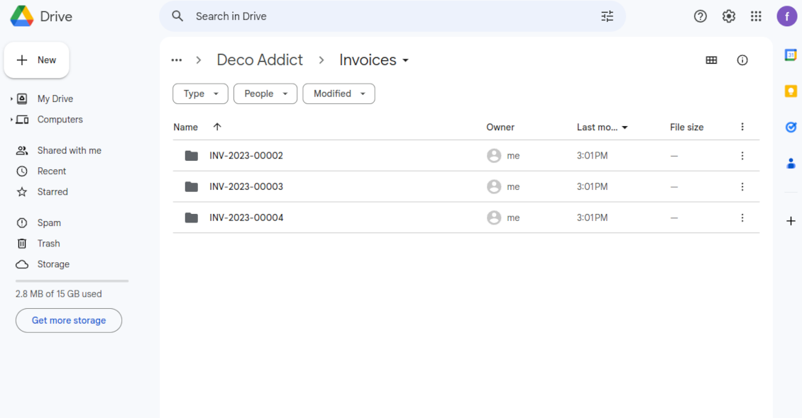 Odoo Google Drive sync