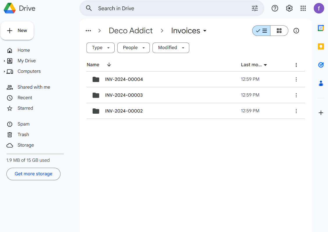 Google Drive subdirectories