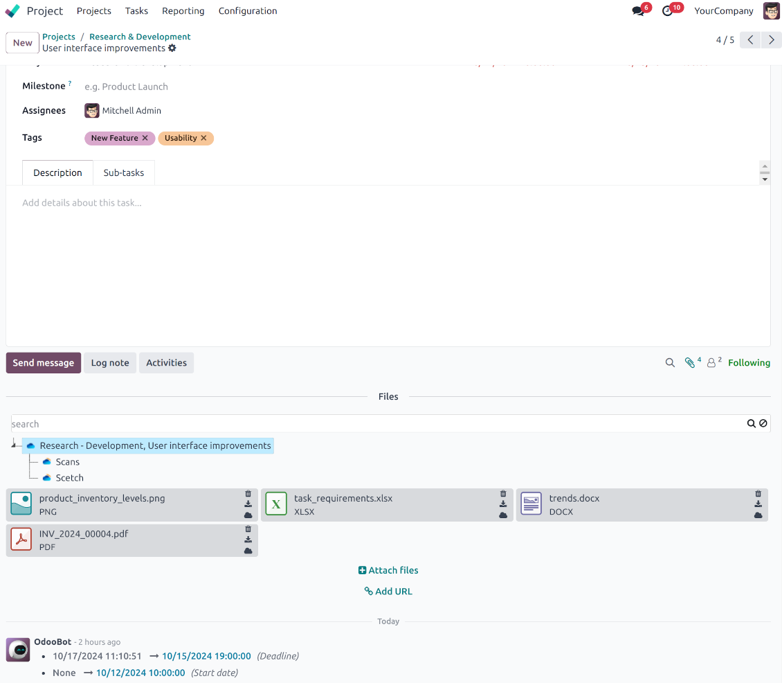 OneDrive/SharePoint: sync attachments