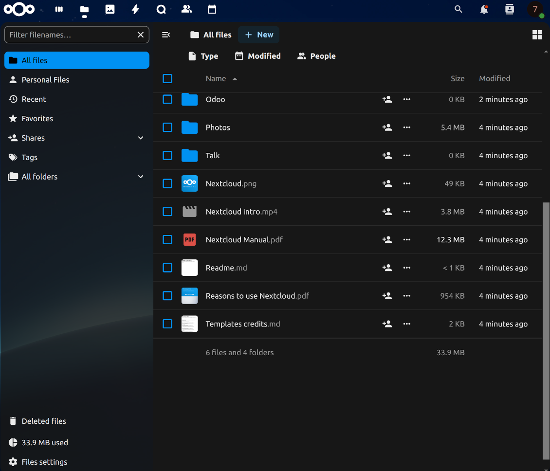 Odoo's root folder is in ownCloud/Nextcloud