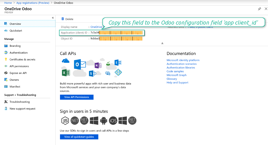 OneDrive / SharePoint redirect url