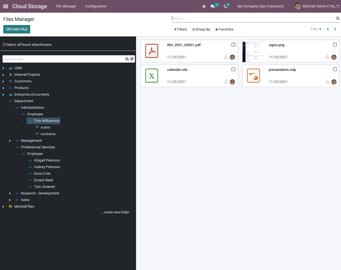 Sync Odoo folders to Nextcloud / ownCloud