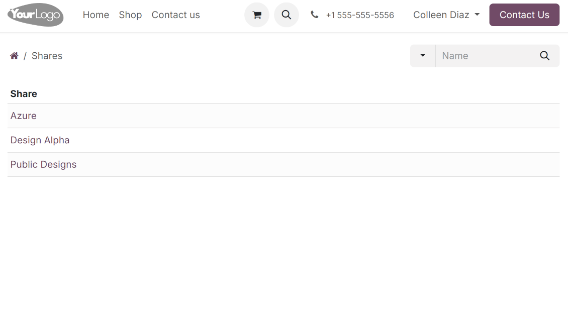 Odoo portal entry: DMS