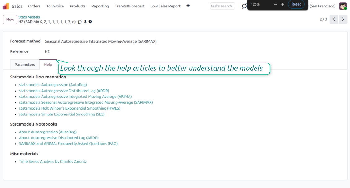 Stats model: SARIMAX example