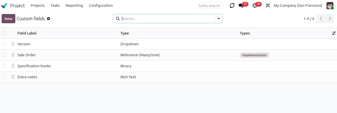 Customize inputs of Odoo projects