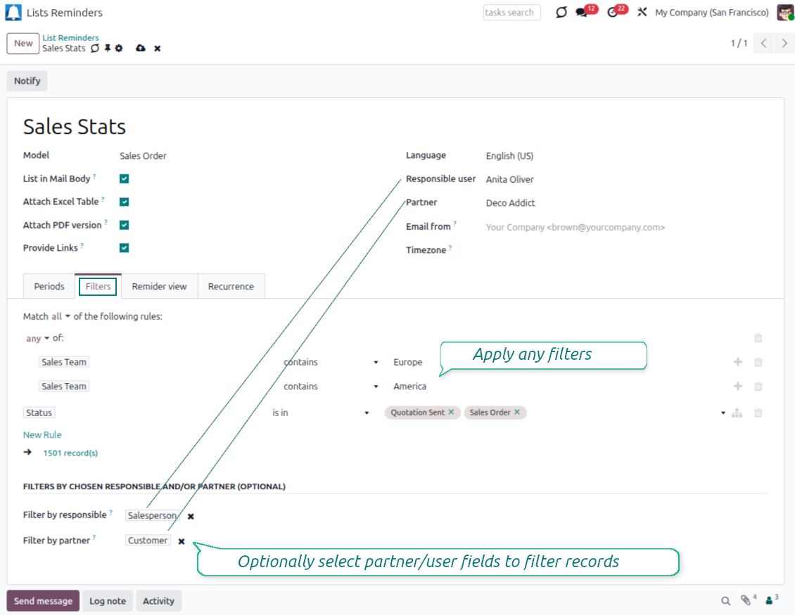 Dynamic Odoo records filter