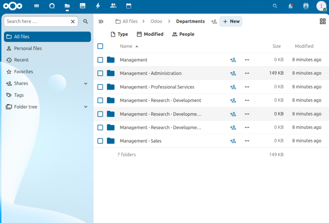 Odoo Nextcloud/ownCloud sync