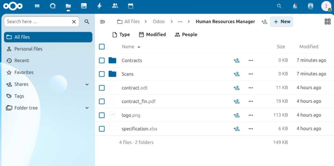 Document-related folder in ownCloud/Nextcloud