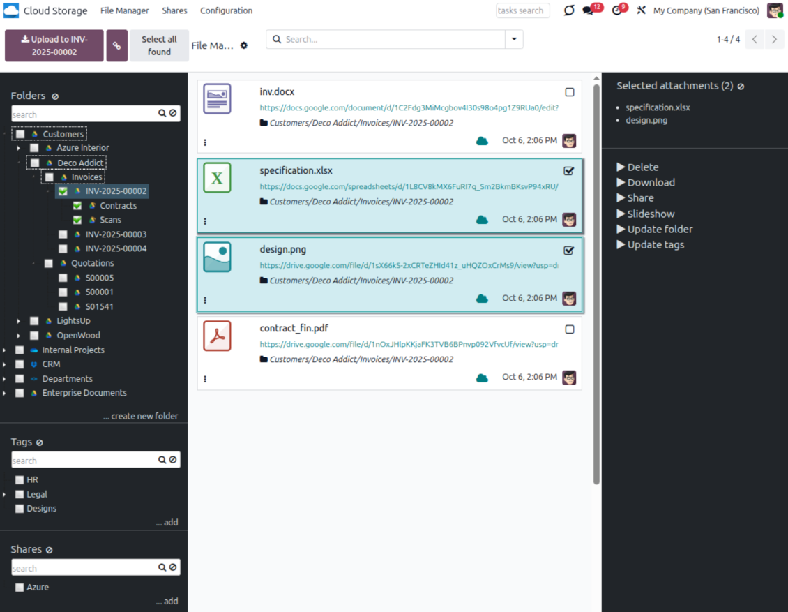 Synchronize Odoo folders with Google Drive