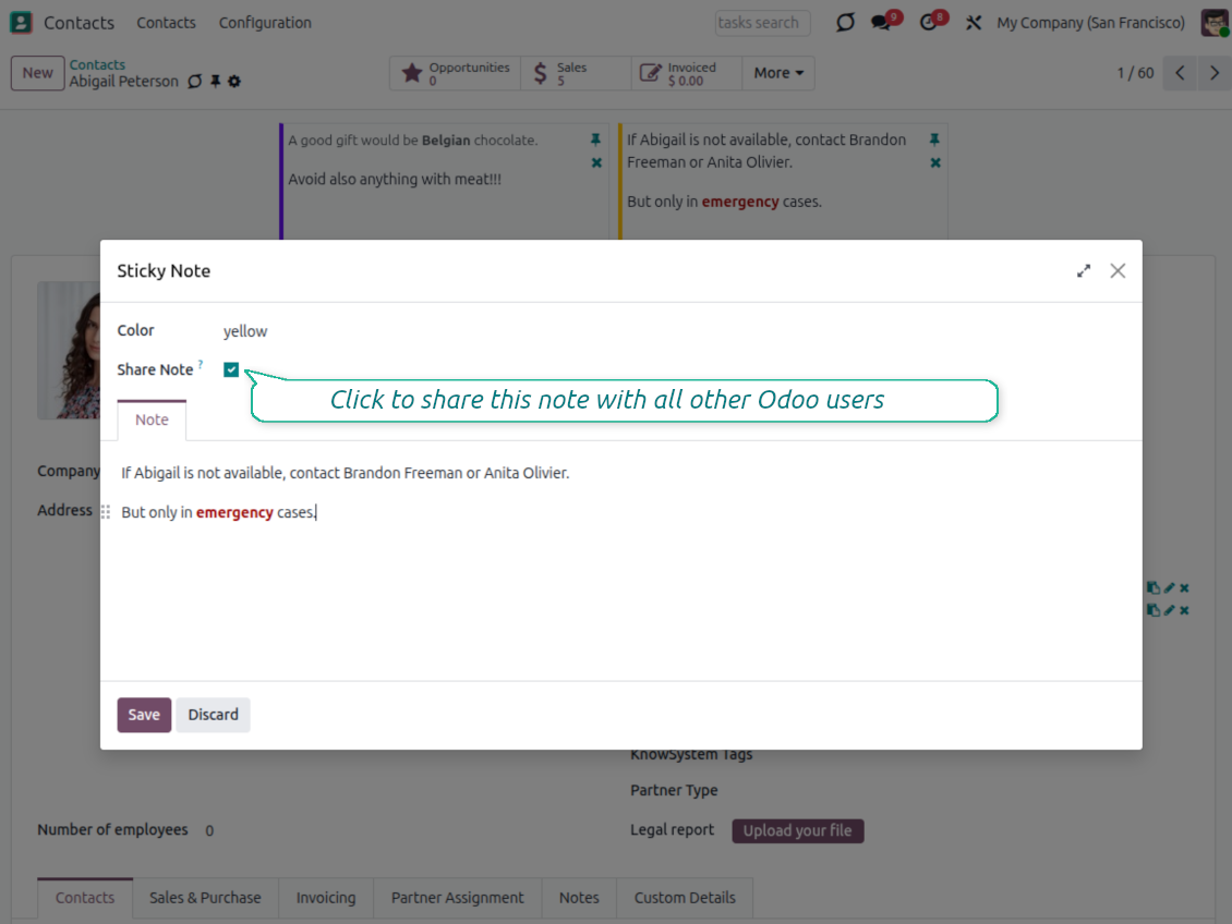 Update Odoo stickers