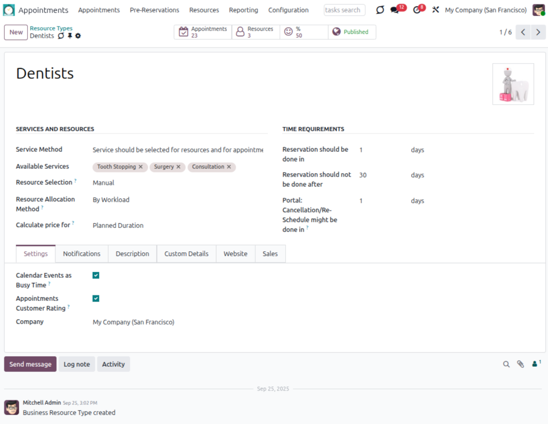 Service business setup