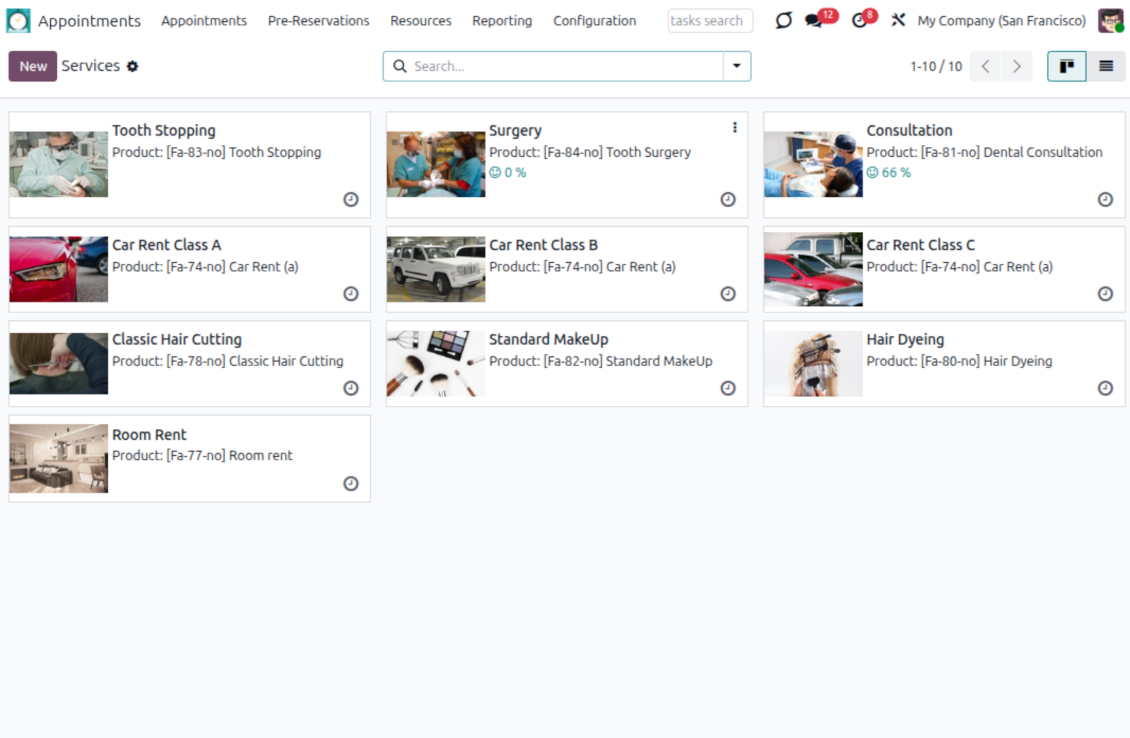 An unlimited number of Odoo service businesses