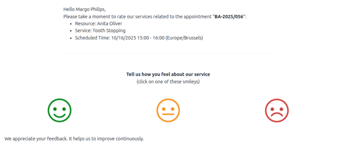 Booking review request