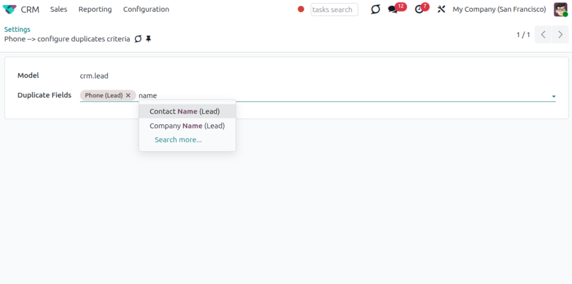 Odoo: duplicates parameters